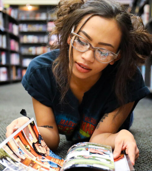 Girl Reading Comic Book